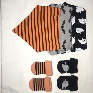 Halloween bibs and matching socks